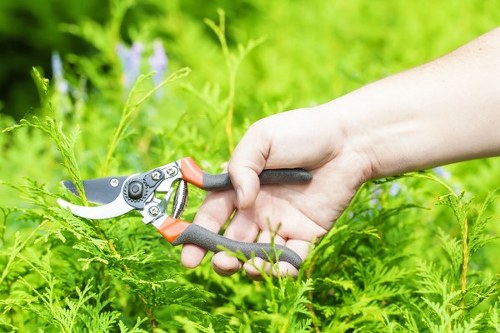 Protecting property and people during gardening tasks